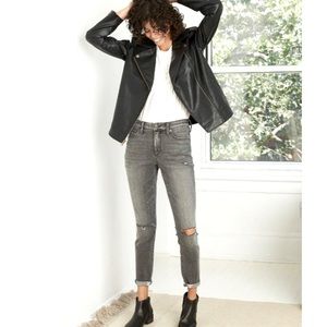 Universal Thread Black Faux Leather Moto Jacket